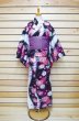 Photo1: Japanese Yukata women's Kimono sweet cotton 100% with obi band (1)