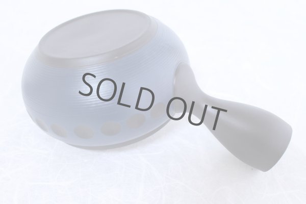 Photo5: Tokoname yaki ware Japanese tea pot Tosei navy-blue ceramic tea strainer 290ml (5)