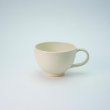 Photo1: Kiyomizu Japanese pottery tea mug coffee cup Daisuke itome white maru 120ml (1)