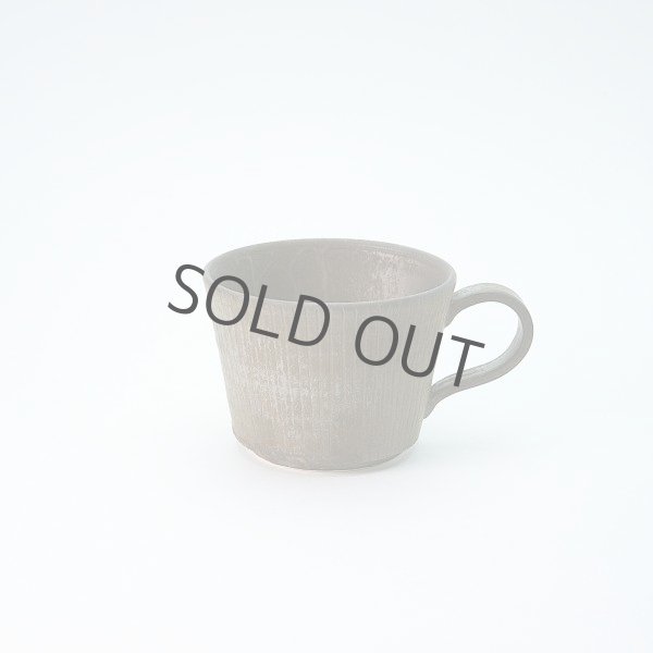 Photo1: Kiyomizu Japanese pottery tea mug coffee cup Daisuke itome black kaku 140ml (1)