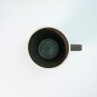 Photo2: Kiyomizu Japanese pottery tea mug coffee cup Daisuke white-line black 250ml (2)