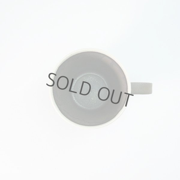 Photo2: Kiyomizu Japanese pottery tea mug coffee cup Daisuke white-line black 250ml (2)