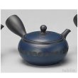 Photo8: Tokoname yaki ware Japanese tea pot Tosei navy-blue ceramic tea strainer 290ml (8)