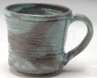 Photo9: Shigaraki ware Japanese pottery tea mug coffee cup rain blue 330ml (9)