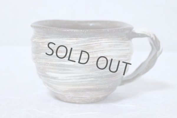 Photo3: Hagi yaki ware Japanese pottery mug coffee cup rin hakeme keiichiro 360ml (3)