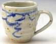 Photo10: Shigaraki ware Japanese pottery tea mug coffee cup mizunone nagare blue 350ml (10)