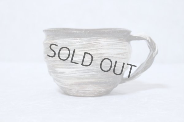 Photo11: Hagi yaki ware Japanese pottery mug coffee cup rin hakeme keiichiro 360ml (11)