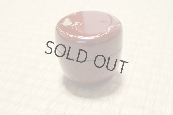 Photo10: Tea Caddy Japanese Natsume Echizen Urushi lacquer Matcha container hisago red hy (10)