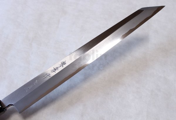 Photo10: SAKAI TAKAYUKI Japanese knife Byakko Yasuki White-1 steel Kiritsuke kengata (Sashimi) (10)