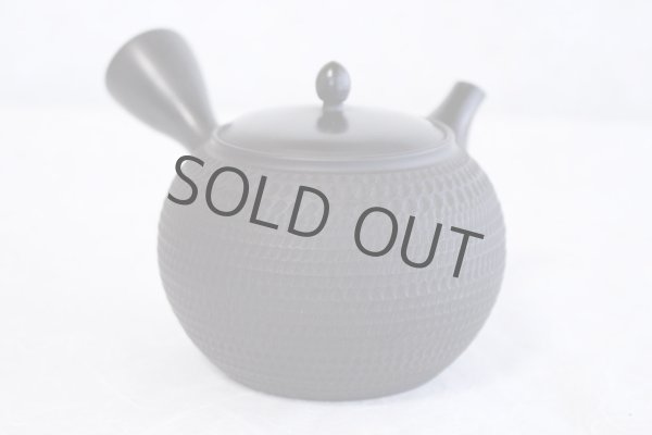 Photo4: Tokoname Japanese tea pot kyusu Gyokko pottery tea strainer black dei ma 300ml (4)