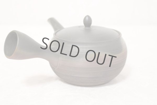 Photo3: Tokoname Japanese tea pot kyusu Gyokko pottery tea strainer yohen sendan 280ml (3)