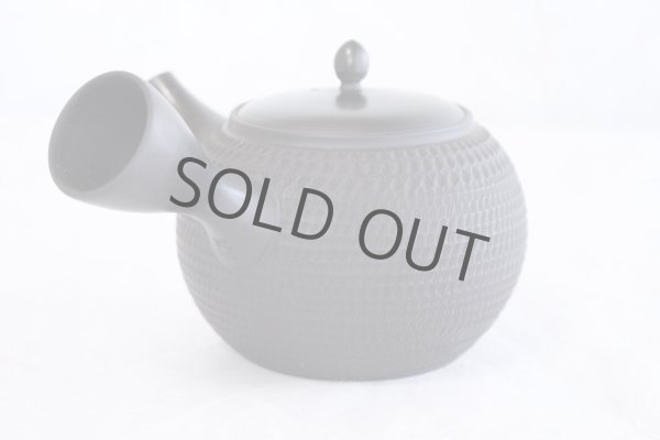 Photo3: Tokoname Japanese tea pot kyusu Gyokko pottery tea strainer black dei ma 300ml (3)