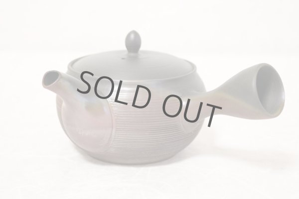 Photo2: Tokoname Japanese tea pot kyusu Gyokko pottery tea strainer yohen sendan 280ml (2)