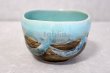 Photo3: Mino pottery Japanese tea ceremony bowl Matcha chawan nagashi light blue miyabi (3)