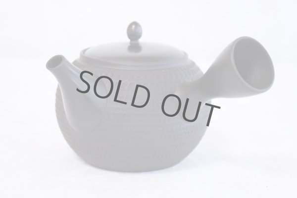 Photo2: Tokoname Japanese tea pot kyusu Gyokko pottery tea strainer black dei ma 300ml (2)