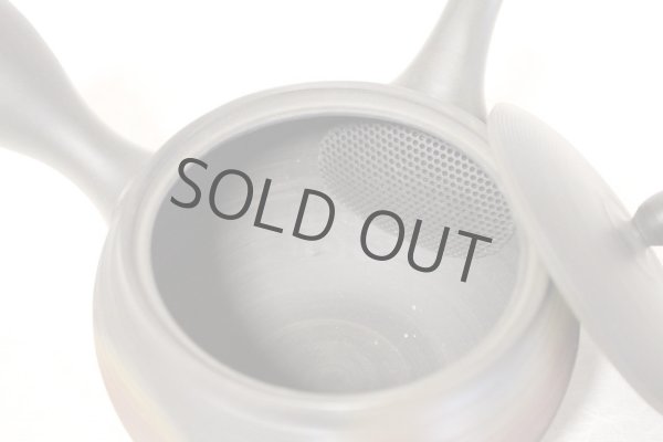 Photo8: Tokoname Japanese tea pot kyusu Gyokko pottery tea strainer yohen sendan 280ml (8)