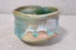 Photo4: Mino ware pottery Japanese tea ceremony bowl Matcha chawan Kiseto light blue (4)