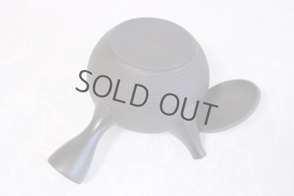 Photo8: Tokoname Japanese tea pot kyusu Gyokko pottery tea strainer black dei ma 300ml (8)