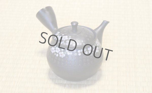 Photo1: Tokoname ware Japanese tea pot kyusu ceramic strainer YT Hokuryu in plum 300ml (1)