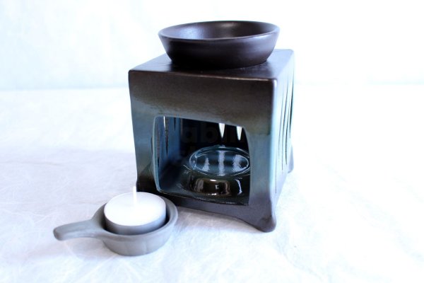 Photo5: Tokoname YT Japanese green tea aroma Incense Burner Yamafusa hako kamahen H12cm (5)