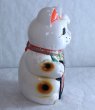 Photo5: Japanese Lucky Cat Tokoname YT Porcelain Maneki Neko ooiri left hand H33cm (5)