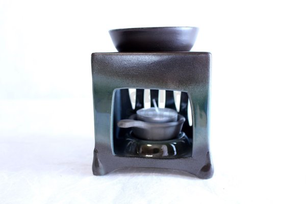 Photo6: Tokoname YT Japanese green tea aroma Incense Burner Yamafusa hako kamahen H12cm (6)
