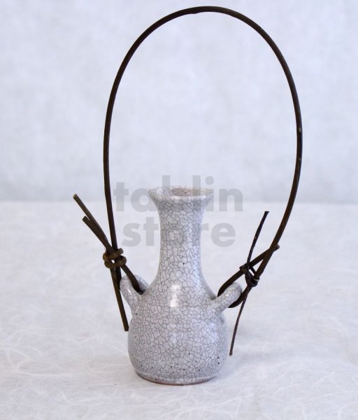 Photo1: Shigaraki Japanese pottery Vase small kannyutsuru  H 10cm  (1)
