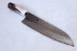 Photo9: SAKAI TAKAYUKI Japanese knife Damascus 45-layers Santoku Deer horn handle 180mm (9)