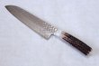 Photo3: SAKAI TAKAYUKI Japanese knife Damascus 45-layers Santoku Deer horn handle 180mm (3)