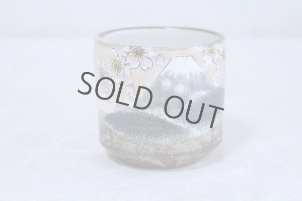 Photo2: Kutani Porcelain yunomi tea cup pottery tumbler harunofuji 330ml (2)