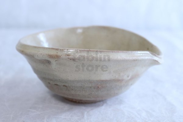 Photo3: Shigaraki pottery Japanese soup noodle serving bowl wara katakuchi D165mm (3)