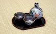 Photo11: Kutani yaki ware Kohakubai Shoryu Fukuda Japanese Sake cup and Sake bottle set (11)