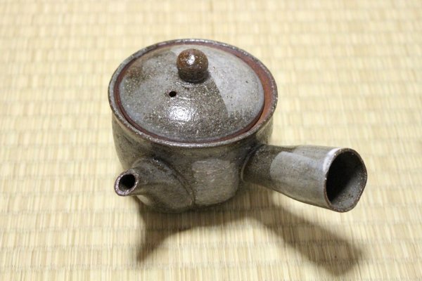 Photo1: Shigaraki Japanese tea pot kyusu tsutinone pottery tea strainer 230ml (1)