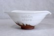 Photo3: Hagi ware Japanese Serving bowl White glaze Morning glory W200mm (3)