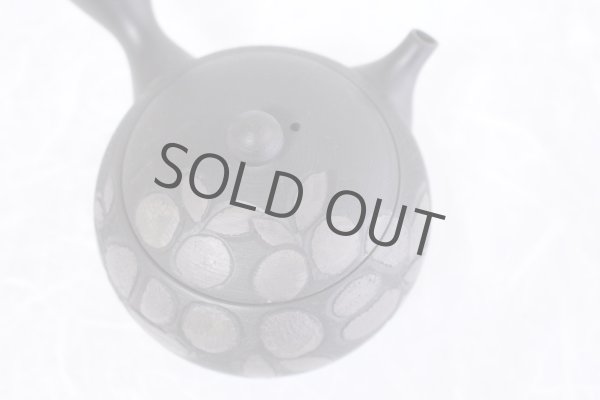 Photo9: Tokoname Japanese tea pot kyusu Komatsu ceramic tea strainear koku tubaki 220ml (9)