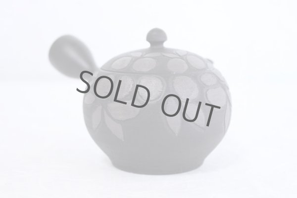 Photo4: Tokoname Japanese tea pot kyusu Komatsu ceramic tea strainear koku tubaki 220ml (4)