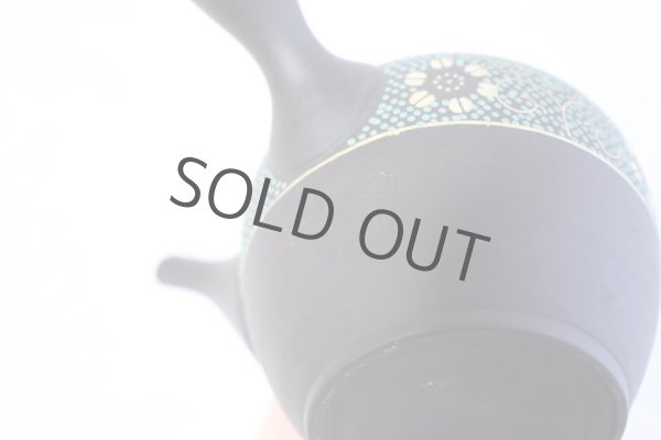 Photo9: Tokoname Kutani collaborate Japanese tea pot ceramic tea strainer aotibu 330ml (9)