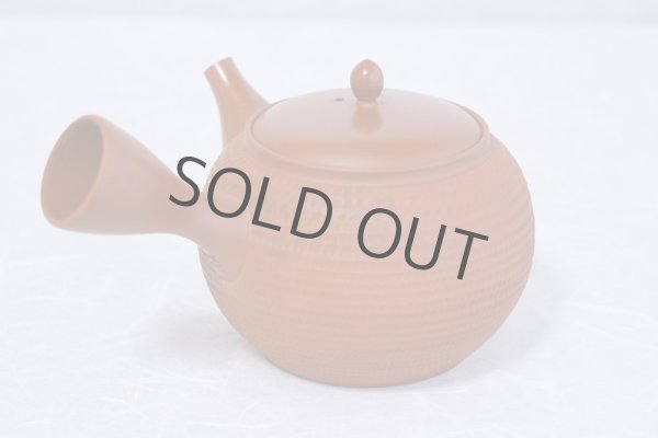 Photo6: Tokoname Japanese tea pot kyusu Gyokko pottery tea strainer shudei red ma 300ml (6)