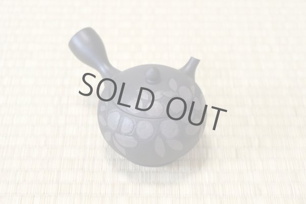 Photo2: Tokoname Japanese tea pot kyusu Komatsu ceramic tea strainear koku tubaki 220ml (2)