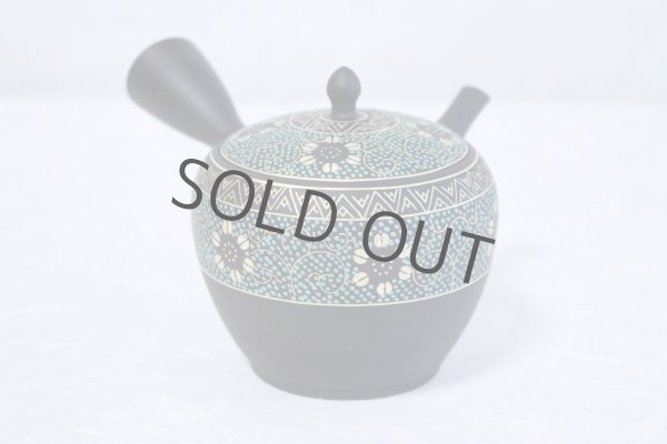 Photo3: Tokoname Kutani collaborate Japanese tea pot ceramic tea strainer aotibu 330ml (3)