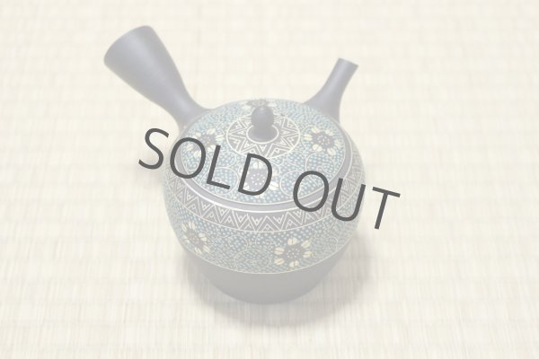 Photo10: Tokoname Kutani collaborate Japanese tea pot ceramic tea strainer aotibu 330ml (10)
