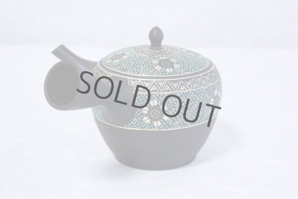 Photo6: Tokoname Kutani collaborate Japanese tea pot ceramic tea strainer aotibu 330ml (6)