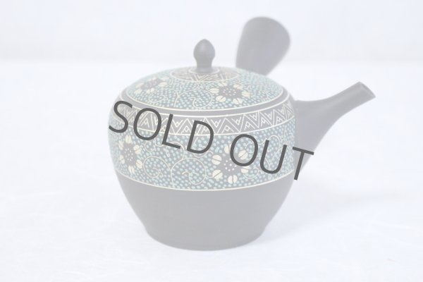 Photo4: Tokoname Kutani collaborate Japanese tea pot ceramic tea strainer aotibu 330ml (4)