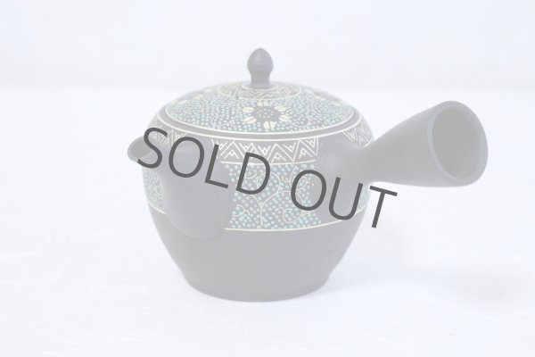 Photo5: Tokoname Kutani collaborate Japanese tea pot ceramic tea strainer aotibu 330ml (5)
