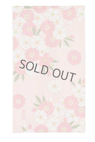 Photo2: Noren Japanese Curtain Doorway NM SD yumemiso flowers 85 x 150cm (2)