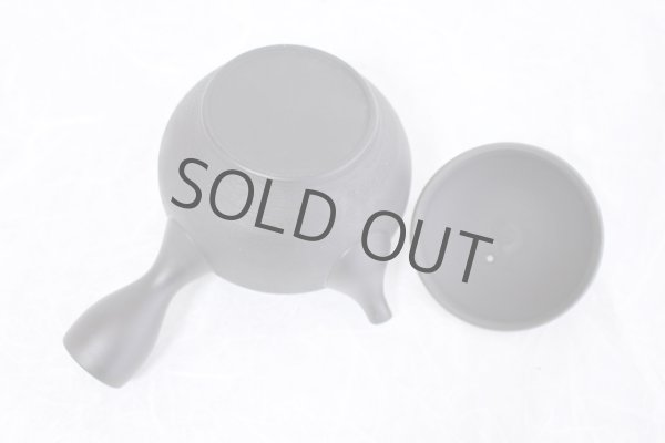 Photo11: Tokoname Japanese tea pot kyusu Komatsu ceramic tea strainear koku tubaki 220ml (11)