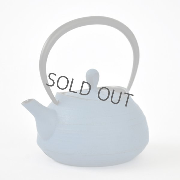 Photo4: ITCHU-DO HAKEME Japanese Cast Iron Nambu tea pot Japan blue 400ml (4)