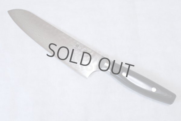 Photo3: Yaxell YO-U VG-10 37 layer Damascus dimple blade Japanese Santoku knife 180mm (3)