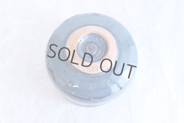 Photo8: Mino ware pottery Japanese tea ceremony bowl Matcha chawan blue namako ao tsutsu (8)