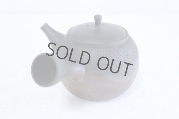 Photo6: Tokoname Japanese tea pot kyusu Gyokko ceramic tea strainer roulette yohen 500ml (6)